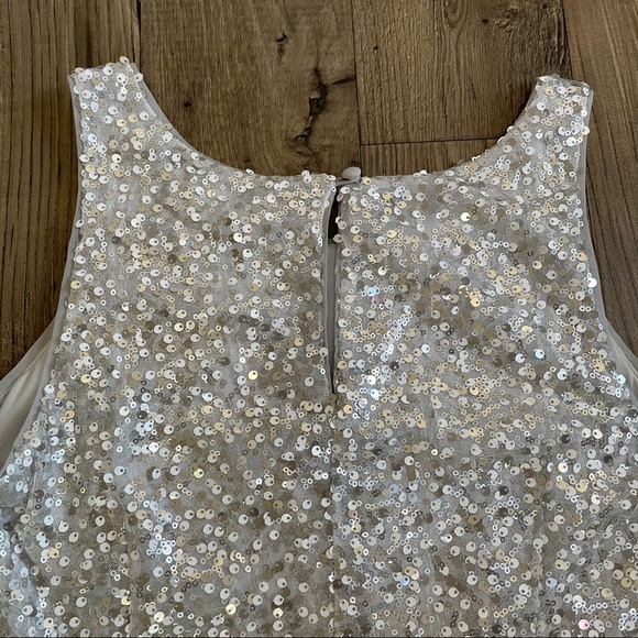 WHBM Silver Sparkle Shift Sequin Dress - Picture 5 of 9